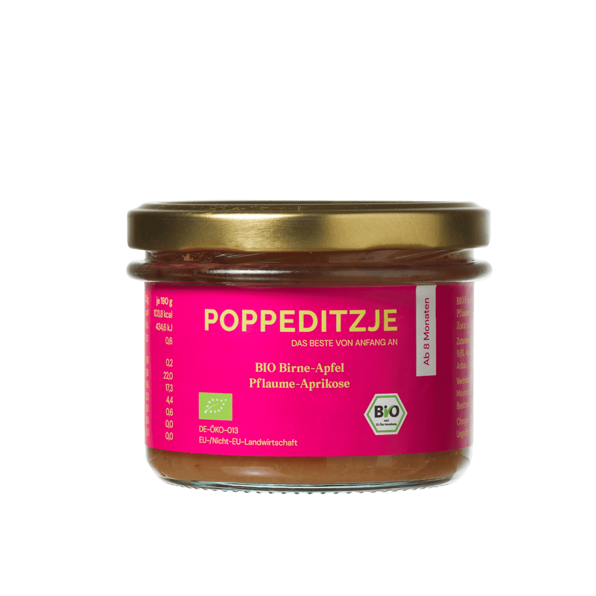 BIO Birne - Apfel - Pflaume - Aprikose - Poppeditzje