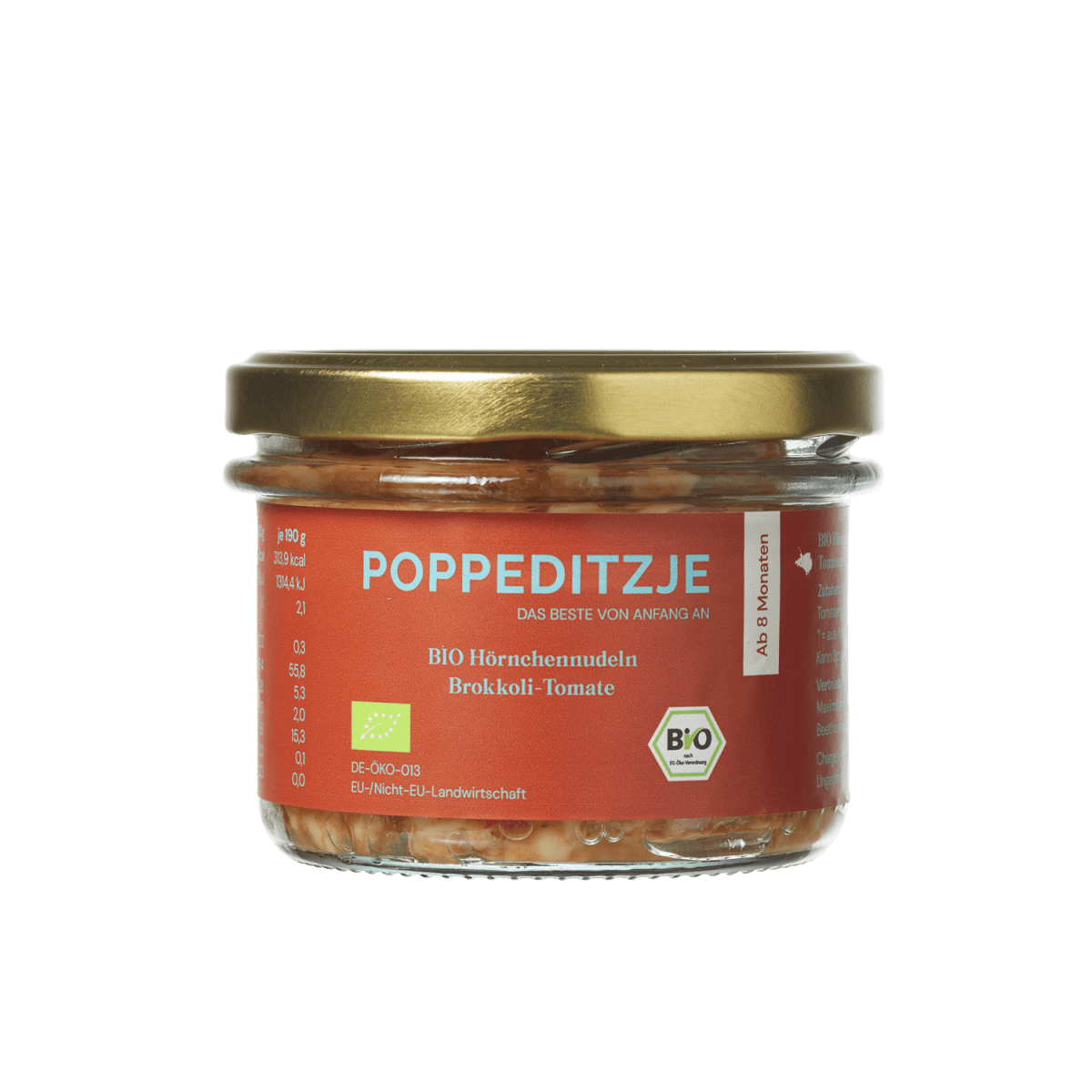 BIO Hörnchennudeln - Brokkoli - Tomate B2B - Poppeditzje