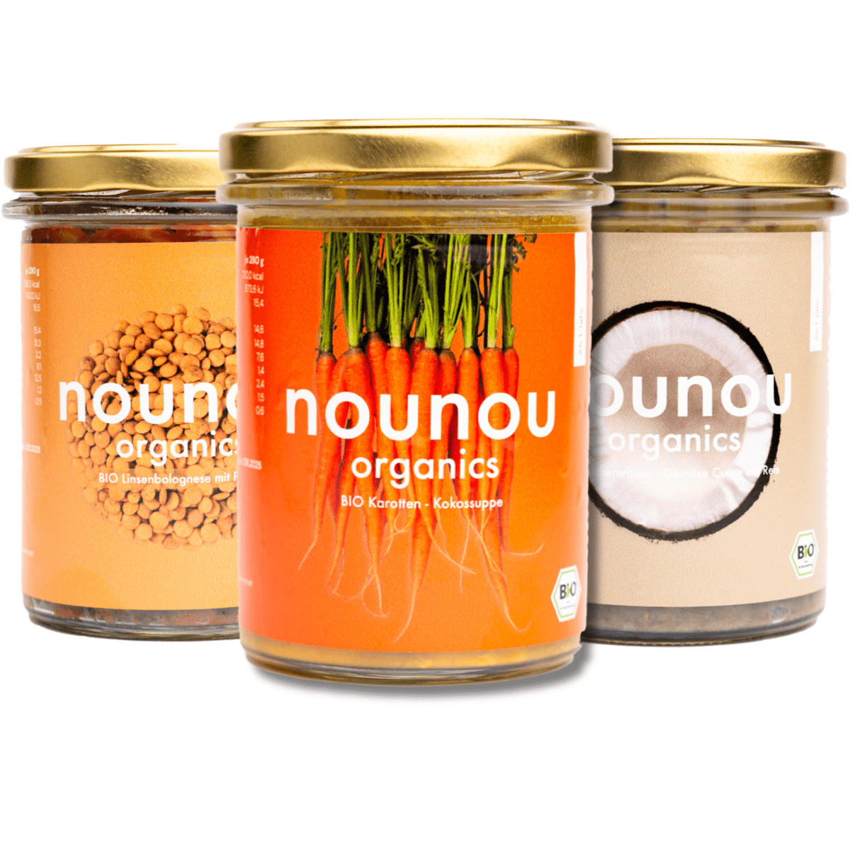 Kennenlernpaket JUNIOR (12 Gläser) - nounou organics