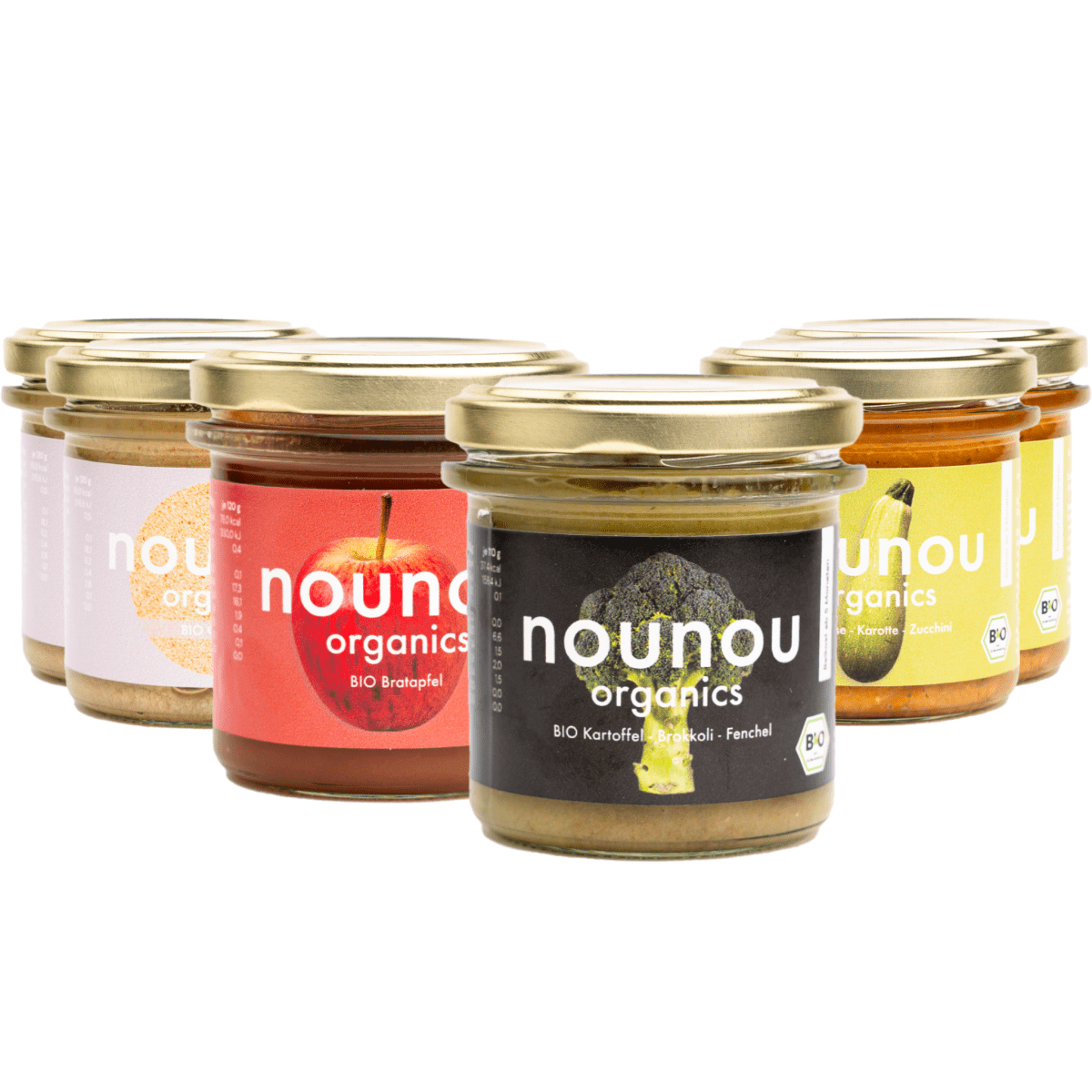 PROBIERPAKET nounou organics (6 Gläser) - nounou organics